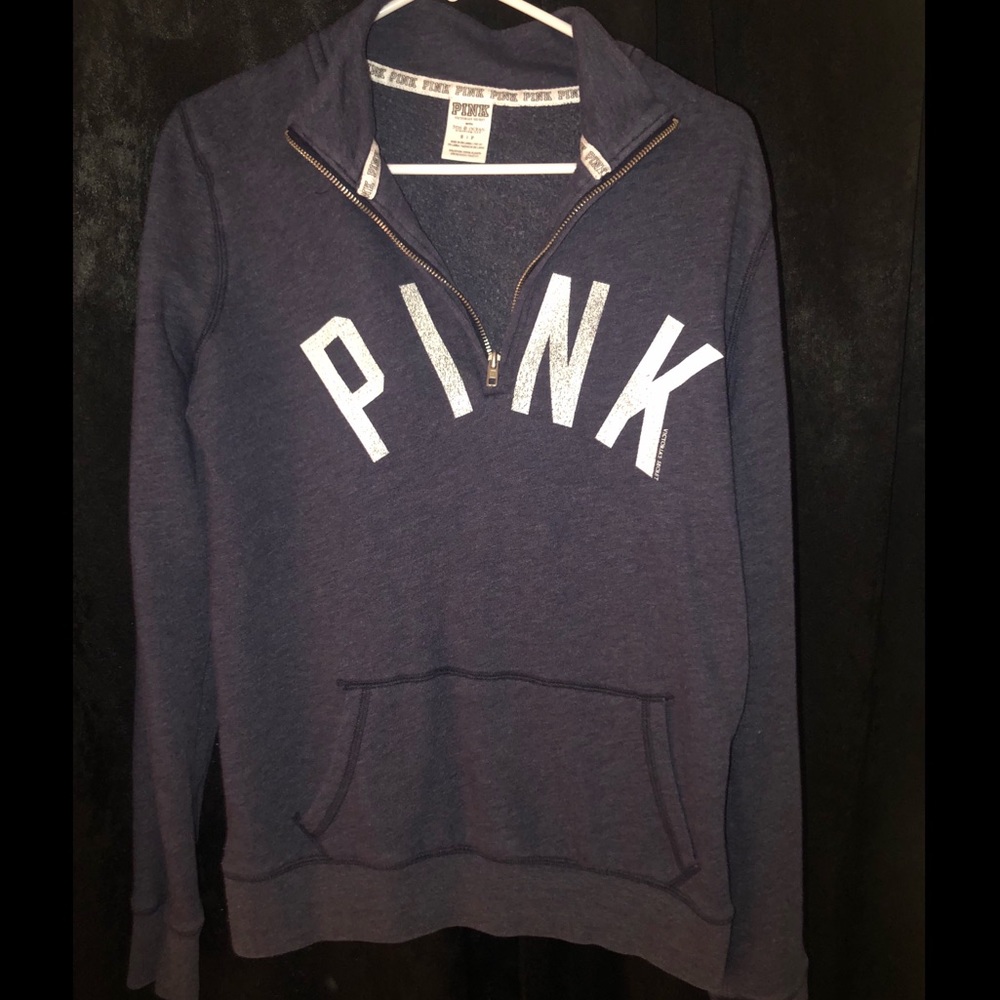 PINK West Virginia University half zip sweatshirt